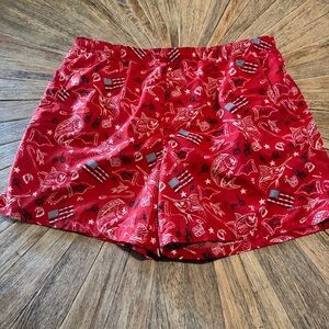 Mens XL Columbia PFG swim trunks red white shorts